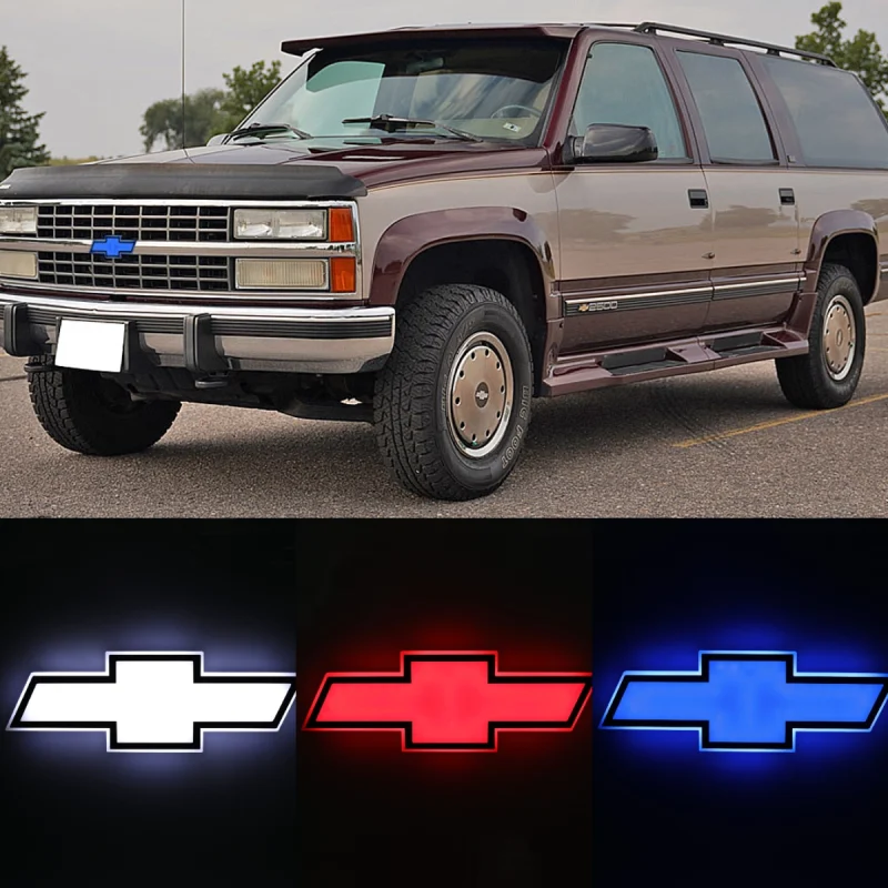 LED Car Emblem Auto Badge Light For Chevrolet Suburban 1989-1993