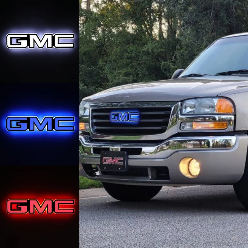 LED Car Emblem Auto Badge Light For GMC Sierra 1500 1997-2007