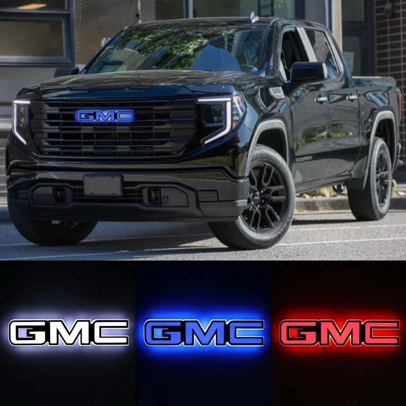 LED Car Emblem Auto Badge Light For GMC Sierra 1500 2022-2024