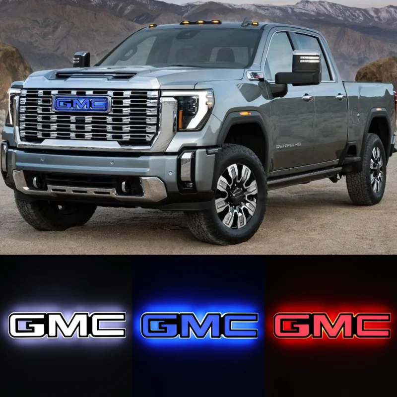 LED Car Emblem Auto Badge Light For GMC Sierra 2500HD 3500HD 2020-2024